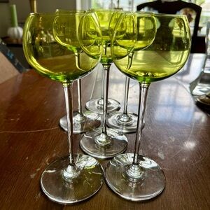 6 Vintage Baccarat Reisling Glasses